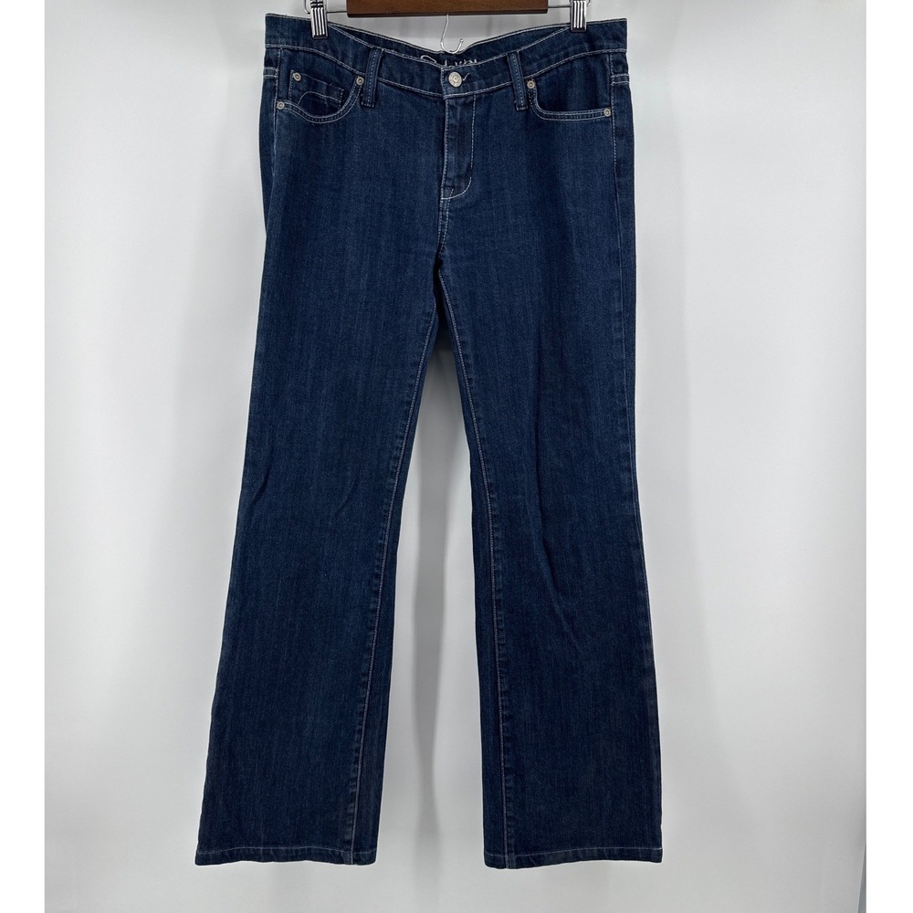 Fidelity Denim Bella Donna Mid Rise Boot Cut Jeans Silk Rinse Dark Blue 31x33